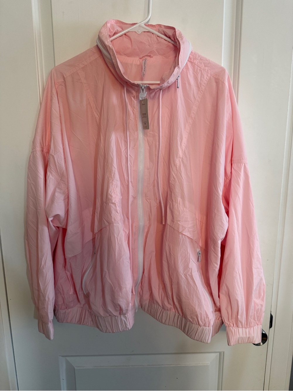 Fabletics Light Pink Nylon Track Jacket